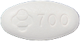 700と書かれた白色の錠剤