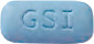 GSIと書かれた青色の錠剤