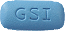 GSIと書かれた青色の錠剤