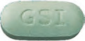 GSIと書かれている薄い緑色の錠剤