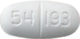 54 193と書かれた白色の錠剤