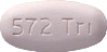 572Triと書かれた薄いピンク色の錠剤
